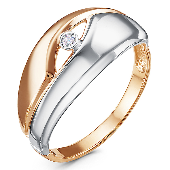 Кольцо, золото, фианит, 1101167